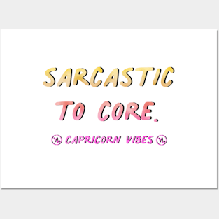 Sarcastic to core Capricorn funny quotes zodiac astrology signs horoscope Posters and Art